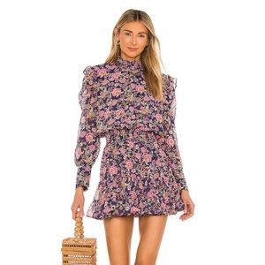 Miss Los Angeles Gianna Navy Falaise Floral Mini Dress